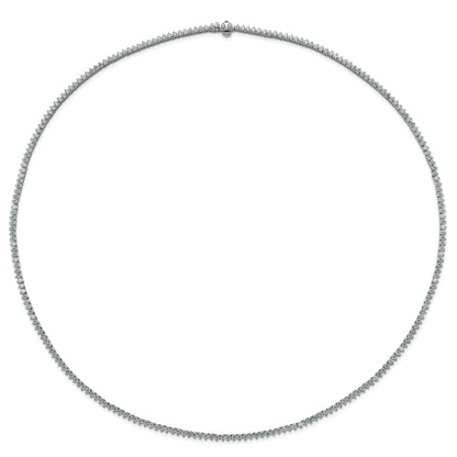 14K White Gold True Origin 8 1/10 Carat Lab Grown Diamond Vs Def 20 Inch Tennis Necklace
