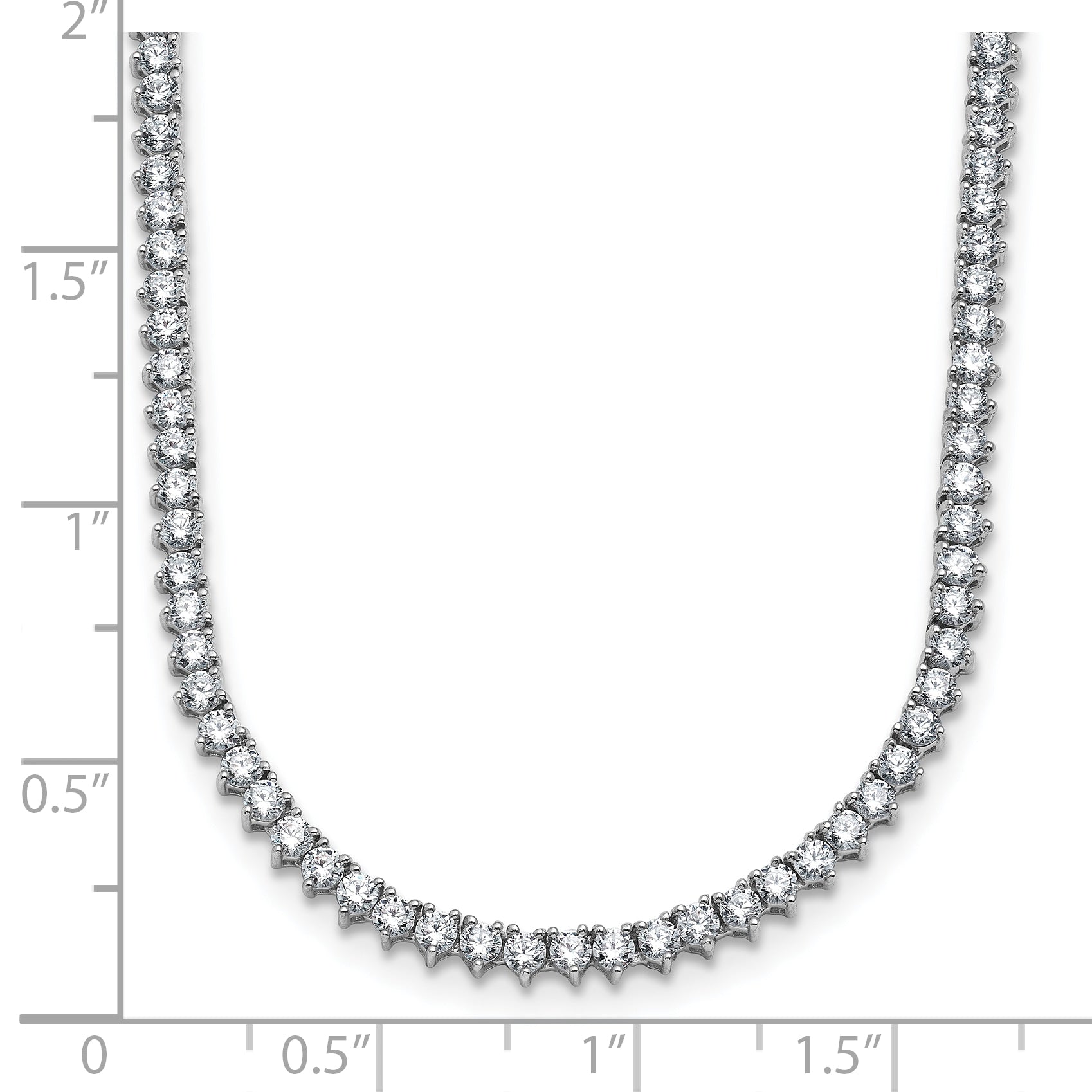 14K White Gold True Origin 8 1/10 Carat Lab Grown Diamond Vs Def 20 Inch Tennis Necklace