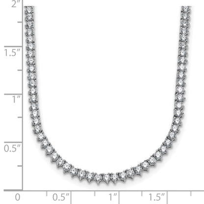 14K White Gold True Origin 8 1/10 Carat Lab Grown Diamond Vs Def 20 Inch Tennis Necklace
