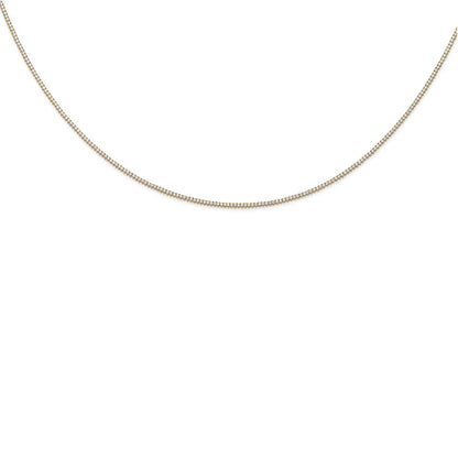 14K Yellow Gold True Origin 8 1/10 Carat Lab Grown Diamond Vs Def 20 Inch Tennis Necklace