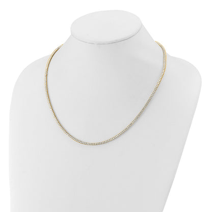 14K Yellow Gold True Origin 8 1/10 Carat Lab Grown Diamond Vs Def 20 Inch Tennis Necklace