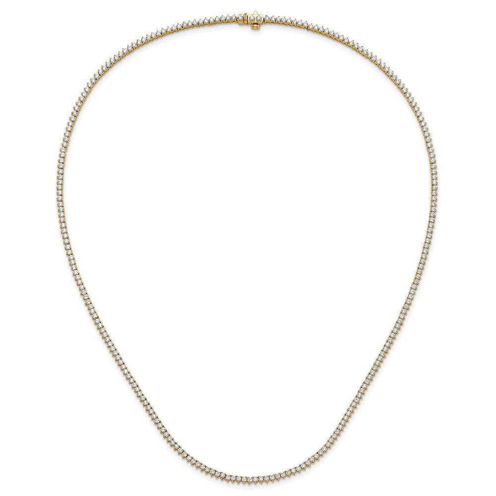 14K Yellow Gold True Origin 8 1/10 Carat Lab Grown Diamond Vs Def 20 Inch Tennis Necklace