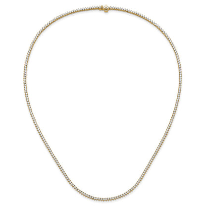 14K Yellow Gold True Origin 8 1/10 Carat Lab Grown Diamond Vs Def 20 Inch Tennis Necklace