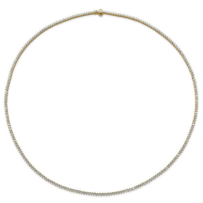14K Yellow Gold True Origin 8 1/10 Carat Lab Grown Diamond Vs Def 20 Inch Tennis Necklace
