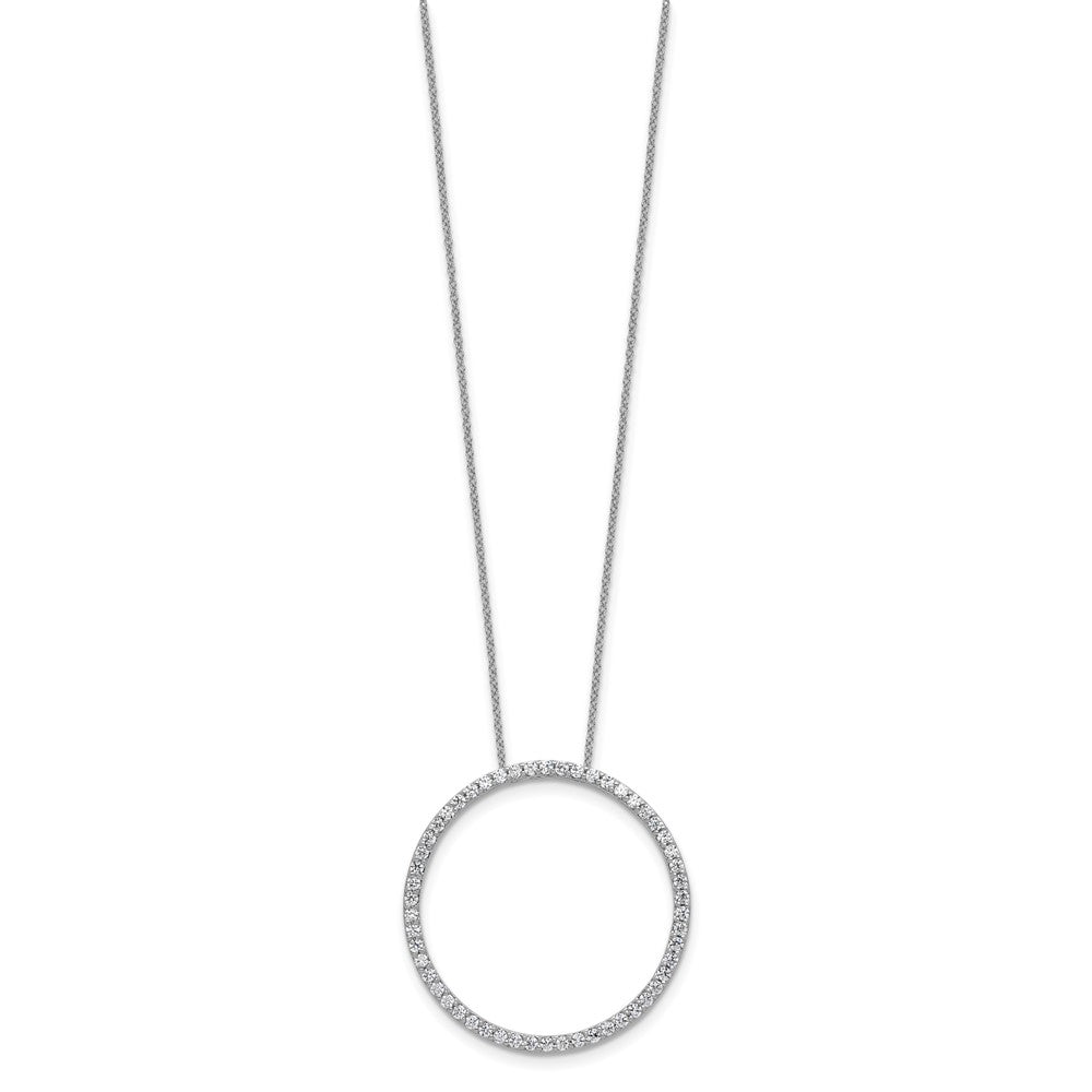 14K White Gold True Origin 1 Carat Lab Grown Diamond Vs Def 18 Inch Eternity Pendant Necklace