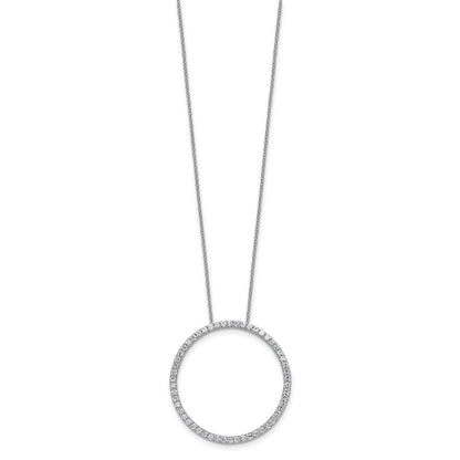 14K White Gold True Origin 1 Carat Lab Grown Diamond Vs Def 18 Inch Eternity Pendant Necklace