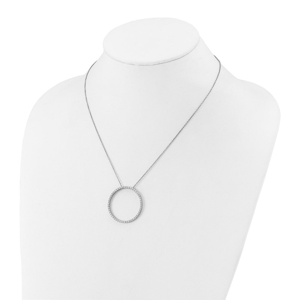 14K White Gold True Origin 1 Carat Lab Grown Diamond Vs Def 18 Inch Eternity Pendant Necklace