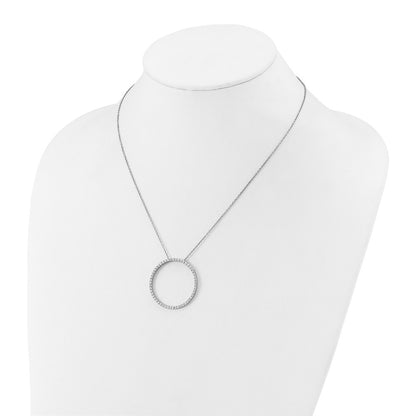 14K White Gold True Origin 1 Carat Lab Grown Diamond Vs Def 18 Inch Eternity Pendant Necklace