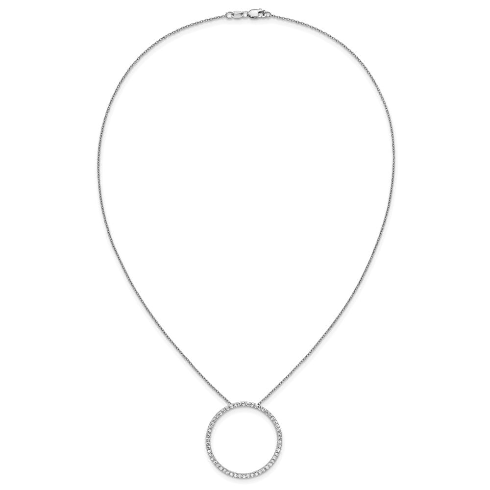 14K White Gold True Origin 1 Carat Lab Grown Diamond Vs Def 18 Inch Eternity Pendant Necklace