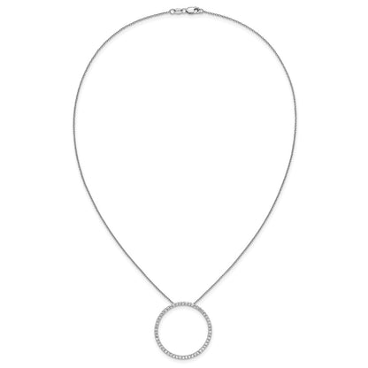 14K White Gold True Origin 1 Carat Lab Grown Diamond Vs Def 18 Inch Eternity Pendant Necklace