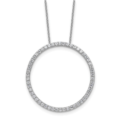 14K White Gold True Origin 1 Carat Lab Grown Diamond Vs Def 18 Inch Eternity Pendant Necklace