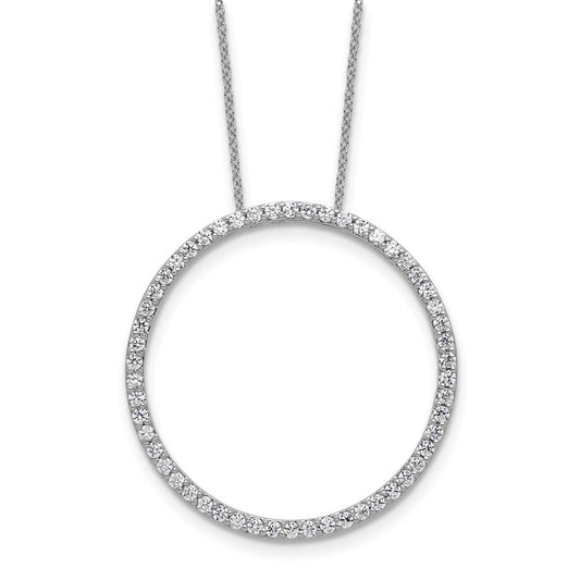 14K White Gold True Origin 1 Carat Lab Grown Diamond Vs Def 18 Inch Eternity Pendant Necklace