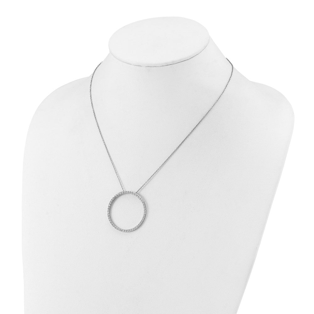 14K White Gold True Origin 1 1/2 Carat Lab Grown Diamond Vs Def 18 Inch Eternity Pendant Necklace