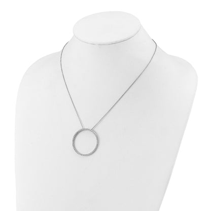 14K White Gold True Origin 1 1/2 Carat Lab Grown Diamond Vs Def 18 Inch Eternity Pendant Necklace