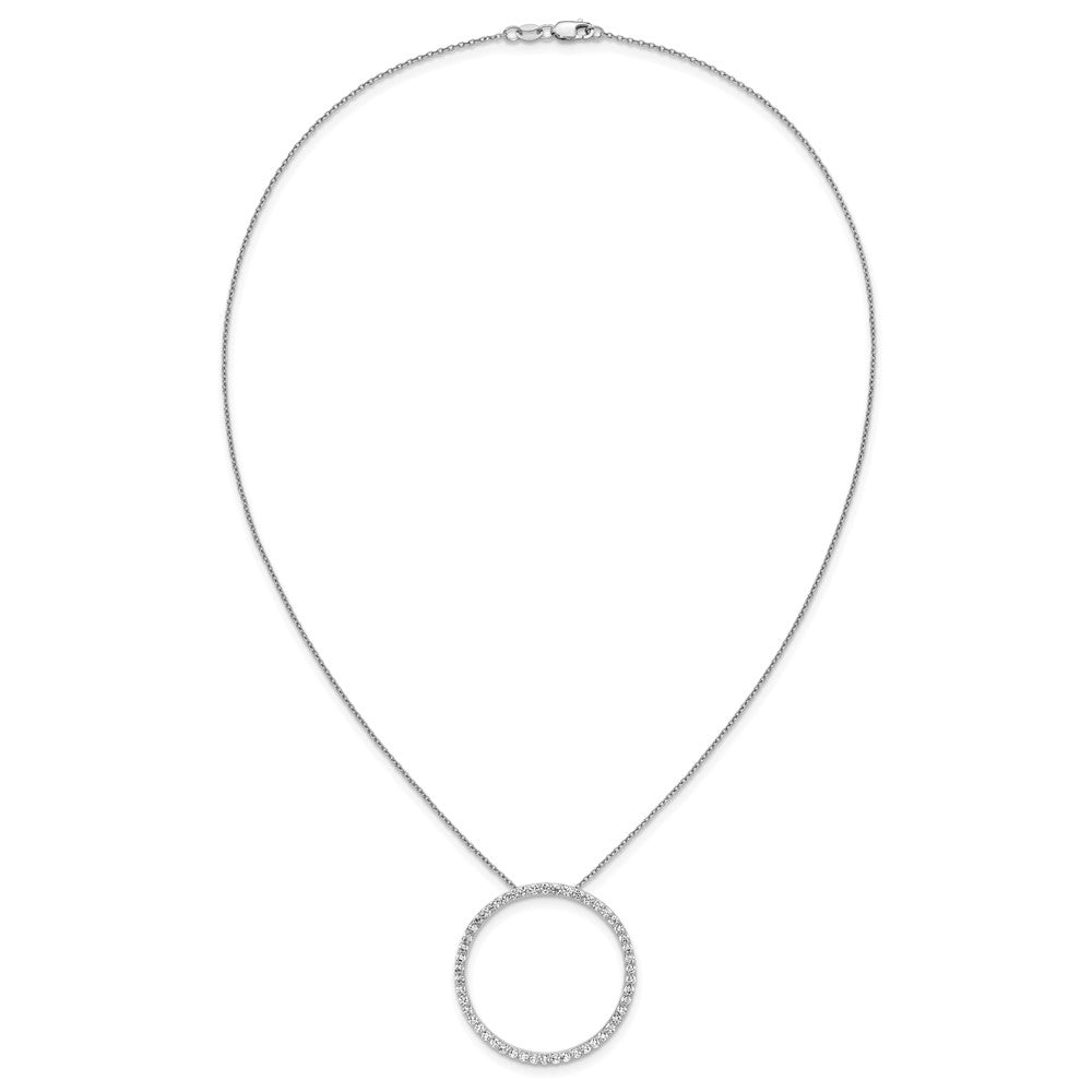 14K White Gold True Origin 1 1/2 Carat Lab Grown Diamond Vs Def 18 Inch Eternity Pendant Necklace