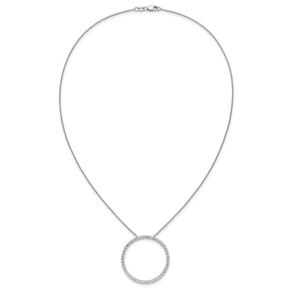 14K White Gold True Origin 1 1/2 Carat Lab Grown Diamond Vs Def 18 Inch Eternity Pendant Necklace