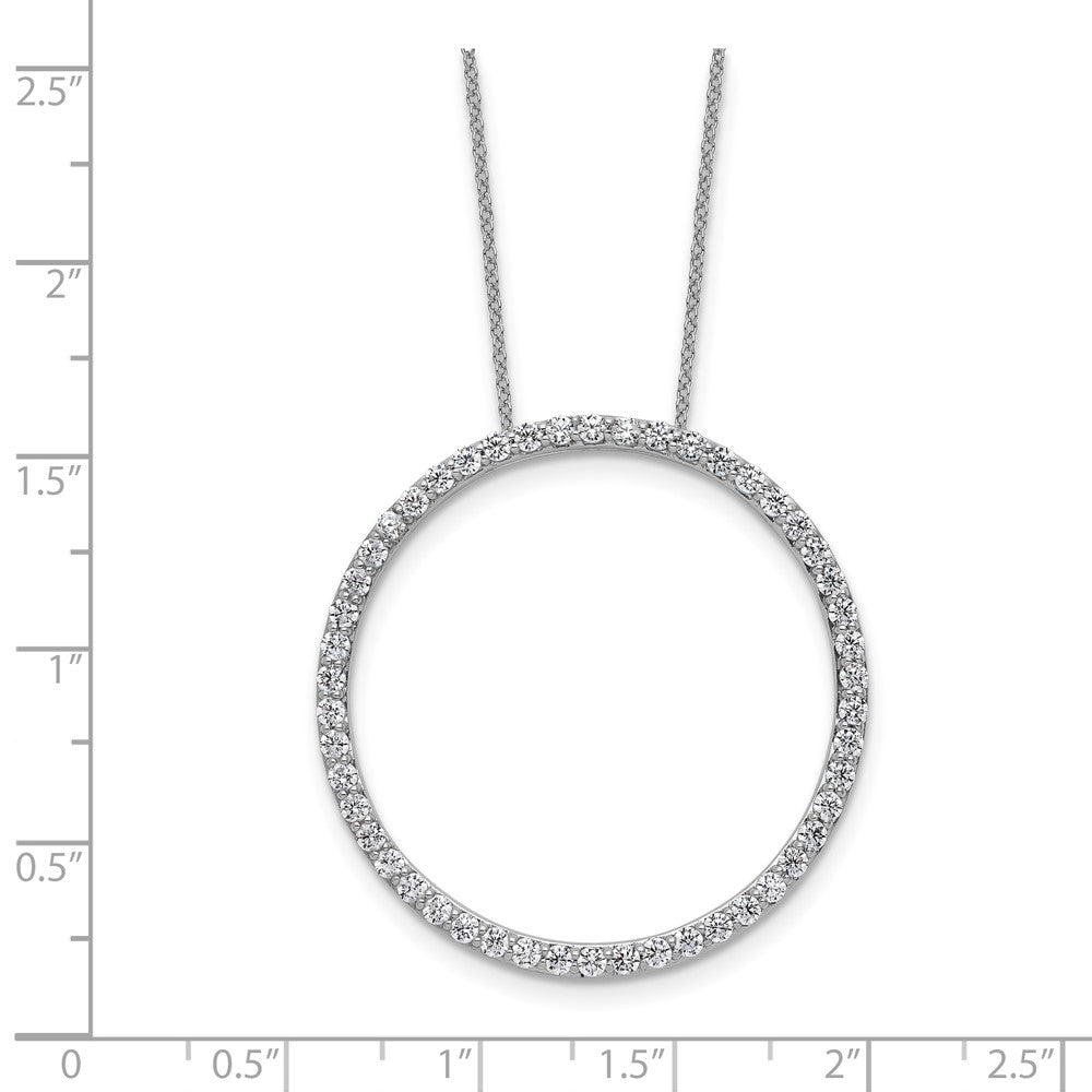 14K White Gold True Origin 1 1/2 Carat Lab Grown Diamond Vs Def 18 Inch Eternity Pendant Necklace
