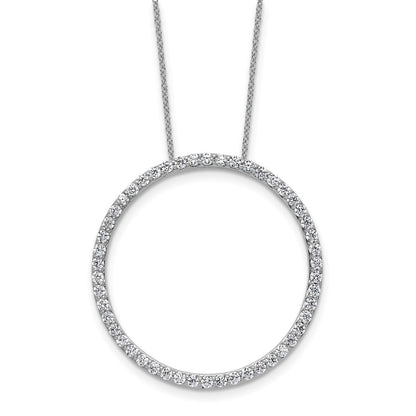 14K White Gold True Origin 1 1/2 Carat Lab Grown Diamond Vs Def 18 Inch Eternity Pendant Necklace