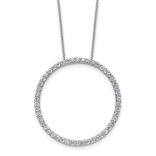 14K White Gold True Origin 1 1/2 Carat Lab Grown Diamond Vs Def 18 Inch Eternity Pendant Necklace
