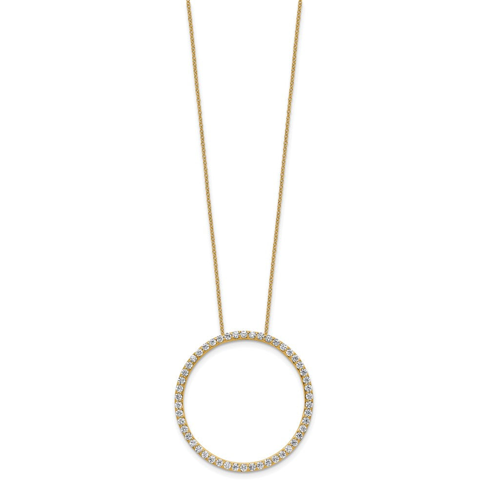 14K Yellow Gold True Origin 1 1/2 Carat Lab Grown Diamond Vs Def 18 Inch Eternity Pendant Necklace