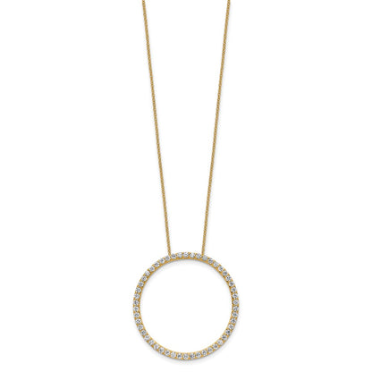 14K Yellow Gold True Origin 1 1/2 Carat Lab Grown Diamond Vs Def 18 Inch Eternity Pendant Necklace