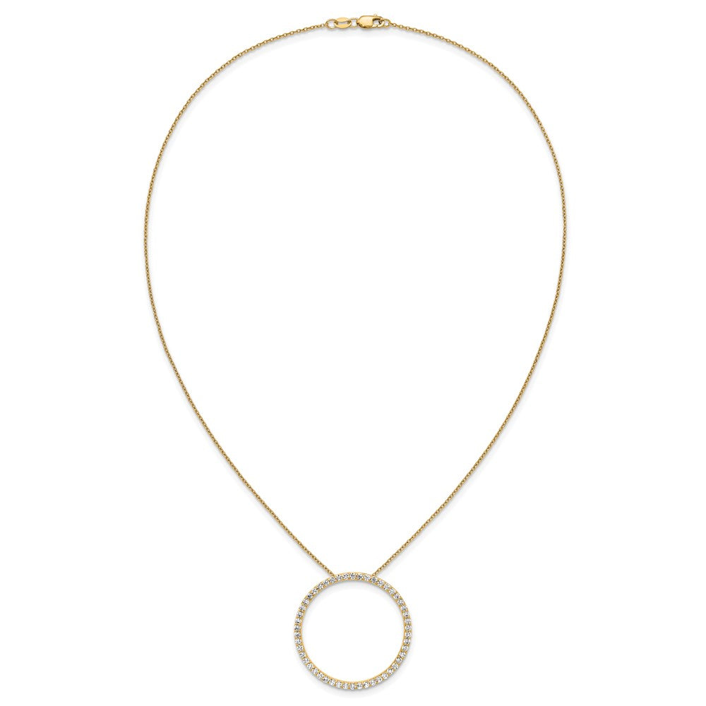 14K Yellow Gold True Origin 1 1/2 Carat Lab Grown Diamond Vs Def 18 Inch Eternity Pendant Necklace