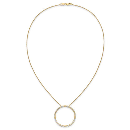 14K Yellow Gold True Origin 1 1/2 Carat Lab Grown Diamond Vs Def 18 Inch Eternity Pendant Necklace