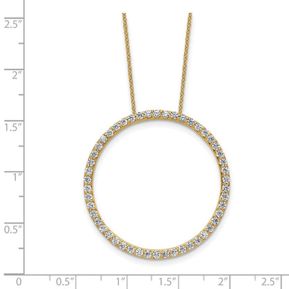 14K Yellow Gold True Origin 1 1/2 Carat Lab Grown Diamond Vs Def 18 Inch Eternity Pendant Necklace