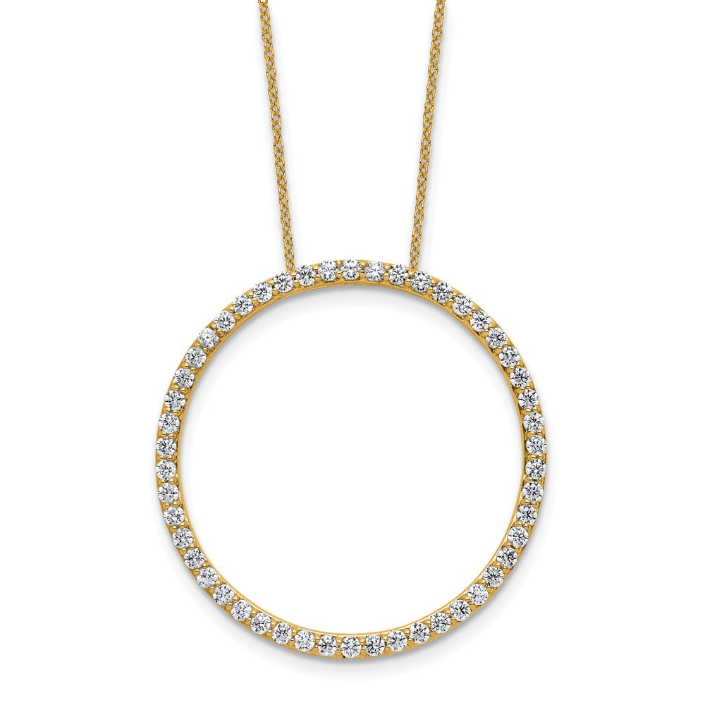 14K Yellow Gold True Origin 1 1/2 Carat Lab Grown Diamond Vs Def 18 Inch Eternity Pendant Necklace