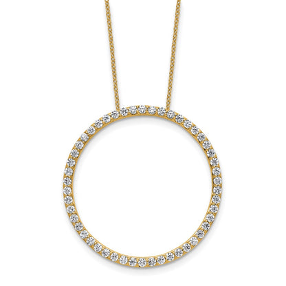 14K Yellow Gold True Origin 1 1/2 Carat Lab Grown Diamond Vs Def 18 Inch Eternity Pendant Necklace