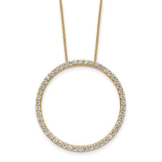 14K Yellow Gold True Origin 1 1/2 Carat Lab Grown Diamond Vs Def 18 Inch Eternity Pendant Necklace