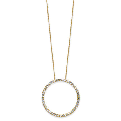 14K Yellow Gold True Origin 2 Carat Lab Grown Diamond Vs Def 18 Inch Eternity Pendant Necklace