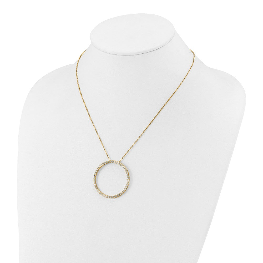 14K Yellow Gold True Origin 2 Carat Lab Grown Diamond Vs Def 18 Inch Eternity Pendant Necklace