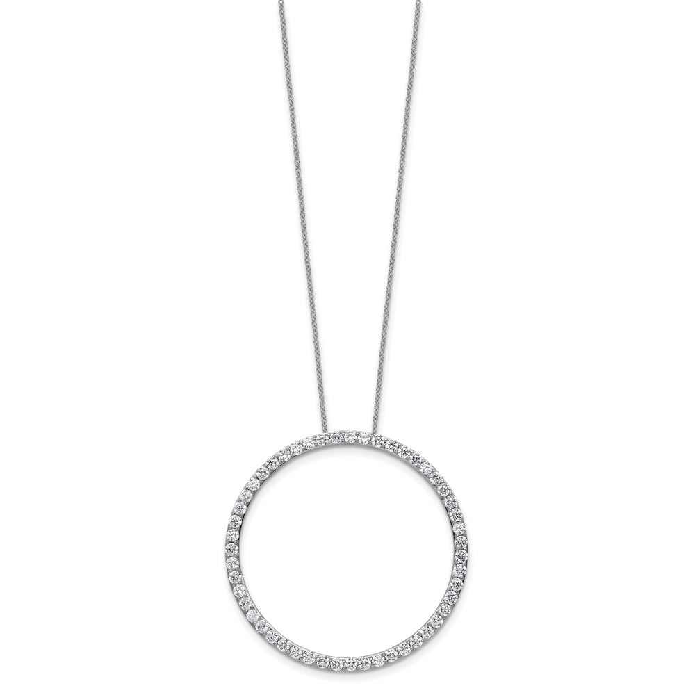 14K White Gold True Origin 3 Carat Lab Grown Diamond Vs Def 18 Inch Eternity Pendant Necklace