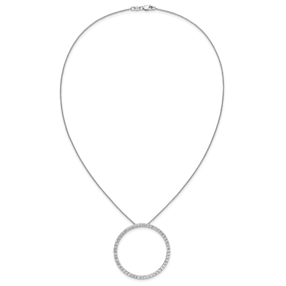 14K White Gold True Origin 3 Carat Lab Grown Diamond Vs Def 18 Inch Eternity Pendant Necklace