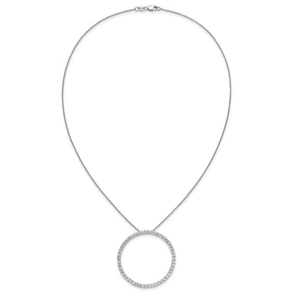 14K White Gold True Origin 3 Carat Lab Grown Diamond Vs Def 18 Inch Eternity Pendant Necklace