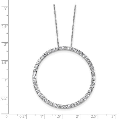 14K White Gold True Origin 3 Carat Lab Grown Diamond Vs Def 18 Inch Eternity Pendant Necklace