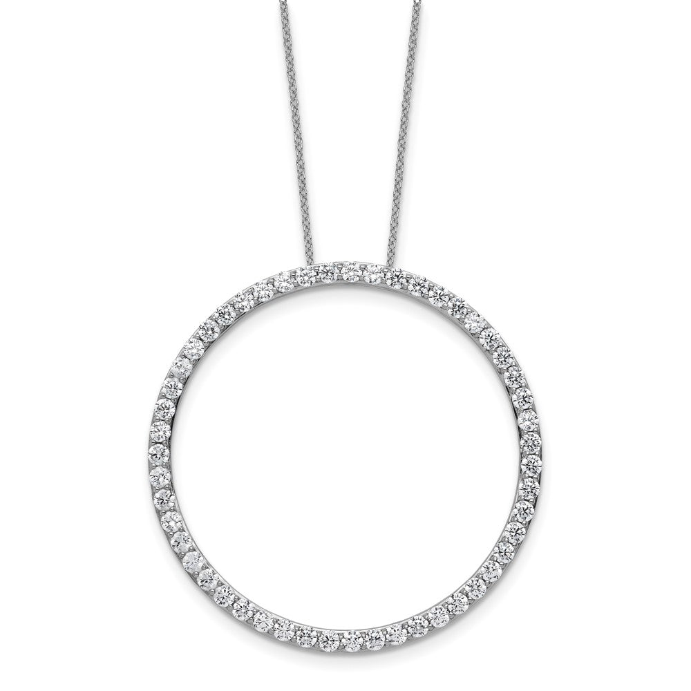 14K White Gold True Origin 3 Carat Lab Grown Diamond Vs Def 18 Inch Eternity Pendant Necklace