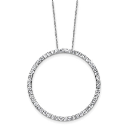 14K White Gold True Origin 3 Carat Lab Grown Diamond Vs Def 18 Inch Eternity Pendant Necklace