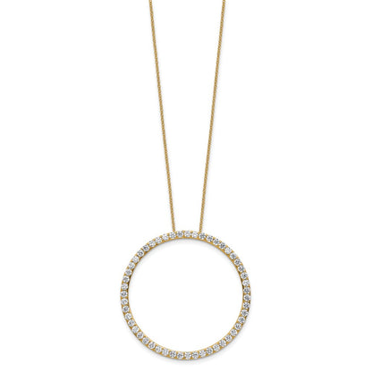 14K Yellow Gold True Origin 3 Carat Lab Grown Diamond Vs Def 18 Inch Eternity Pendant Necklace