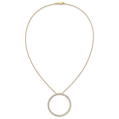 14K Yellow Gold True Origin 3 Carat Lab Grown Diamond Vs Def 18 Inch Eternity Pendant Necklace