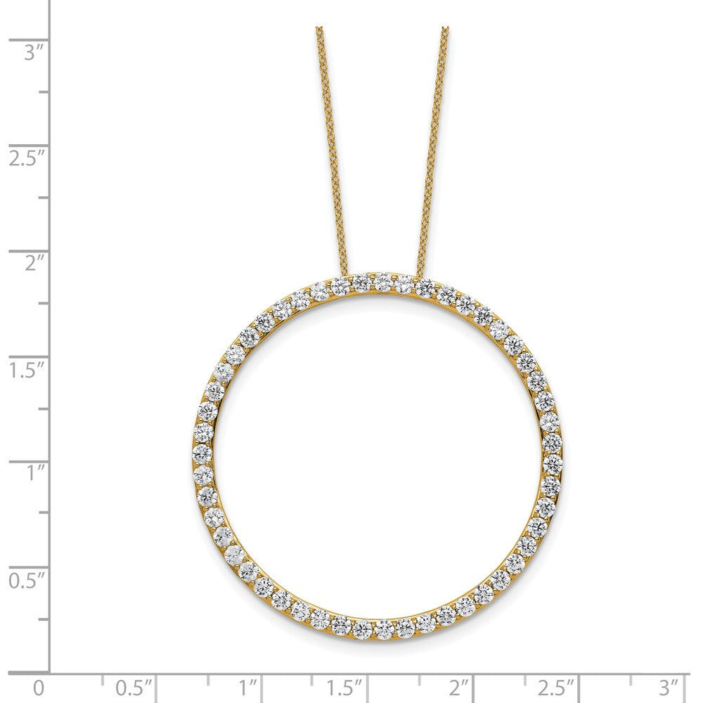 14K Yellow Gold True Origin 3 Carat Lab Grown Diamond Vs Def 18 Inch Eternity Pendant Necklace