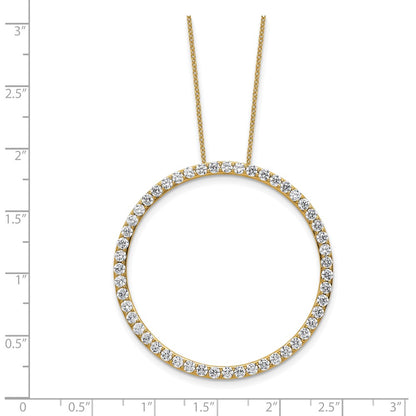 14K Yellow Gold True Origin 3 Carat Lab Grown Diamond Vs Def 18 Inch Eternity Pendant Necklace