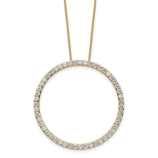 14K Yellow Gold True Origin 3 Carat Lab Grown Diamond Vs Def 18 Inch Eternity Pendant Necklace