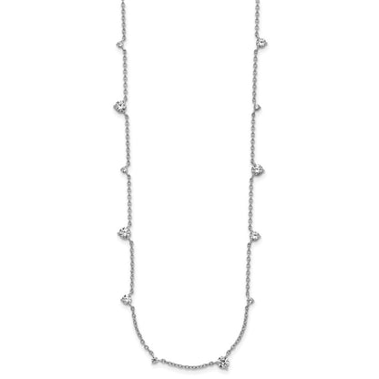 14K White Gold True Origin 2 1/10 Carat Lab Grown Diamond Vs Def Ten Station 16 Inch Necklace