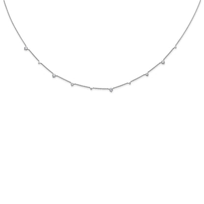 14K White Gold True Origin 2 1/10 Carat Lab Grown Diamond Vs Def Ten Station 16 Inch Necklace