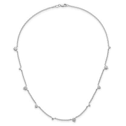 14K White Gold True Origin 2 1/10 Carat Lab Grown Diamond Vs Def Ten Station 16 Inch Necklace
