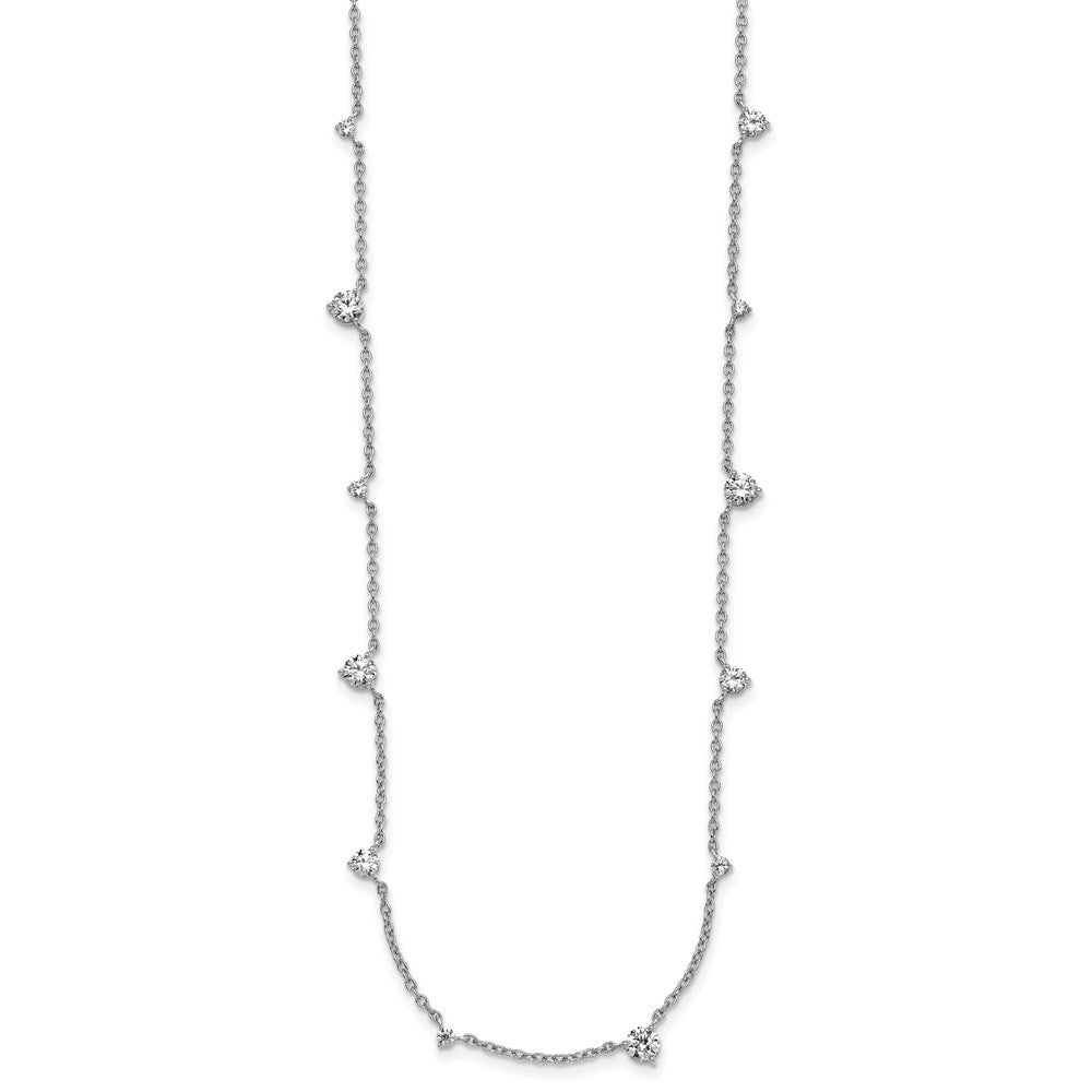 14K White Gold True Origin 2 3/8 Carat Lab Grown Diamond Vs Def Twelve Station 18 Inch Necklace