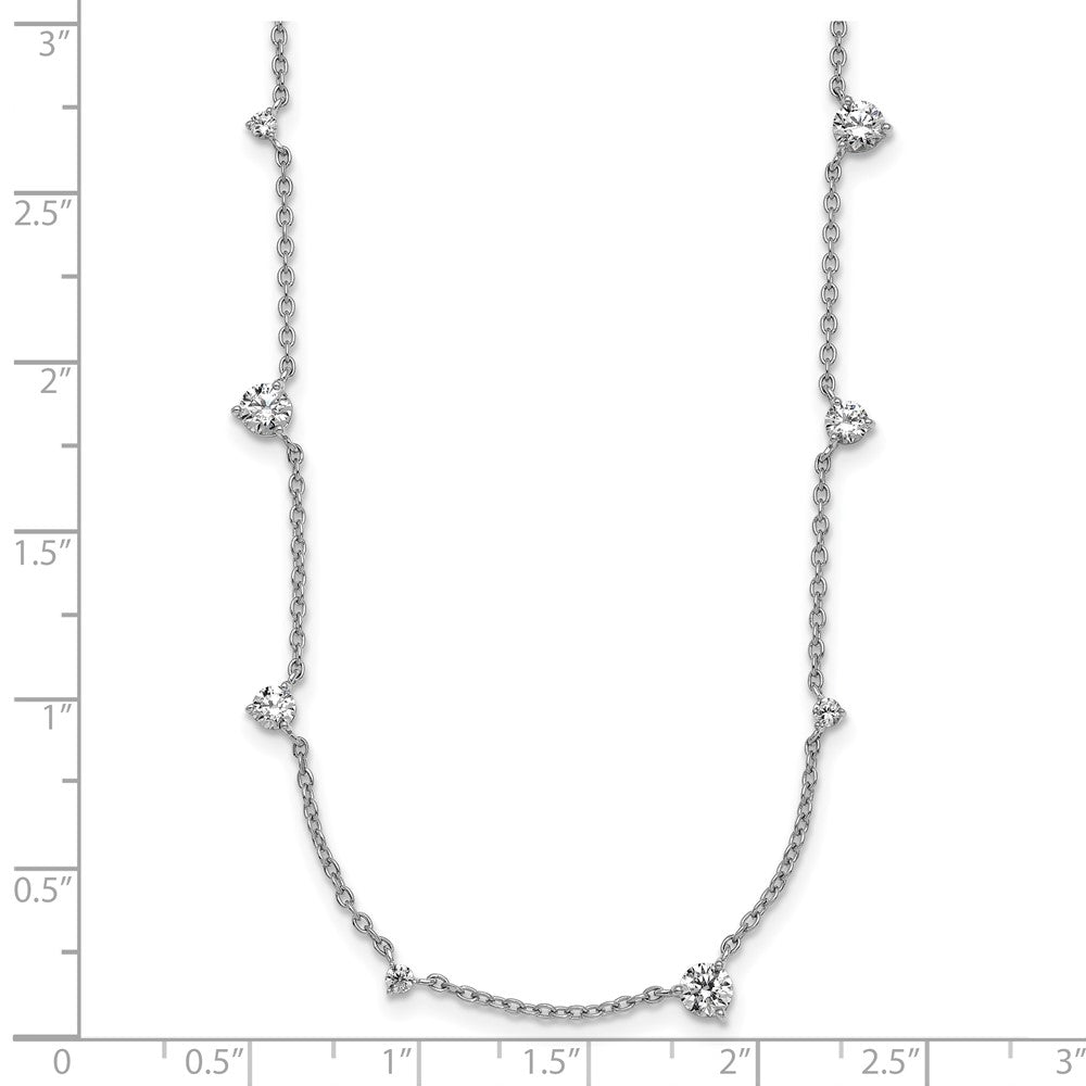 14K White Gold True Origin 2 3/8 Carat Lab Grown Diamond Vs Def Twelve Station 18 Inch Necklace