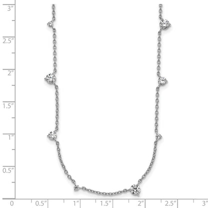 14K White Gold True Origin 2 3/8 Carat Lab Grown Diamond Vs Def Twelve Station 18 Inch Necklace